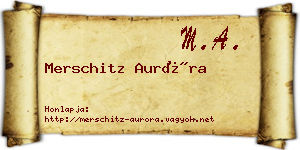 Merschitz Auróra névjegykártya